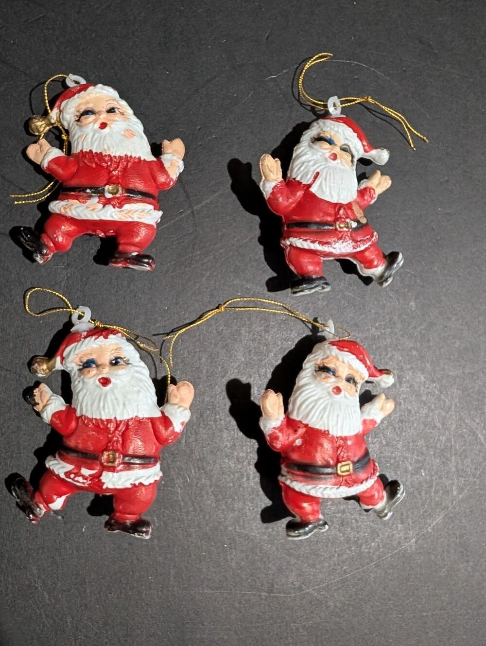VTG Blow Mold Tree Ornaments Lot Of 14 Santa Snowman Stocking - Picture 8 of 11